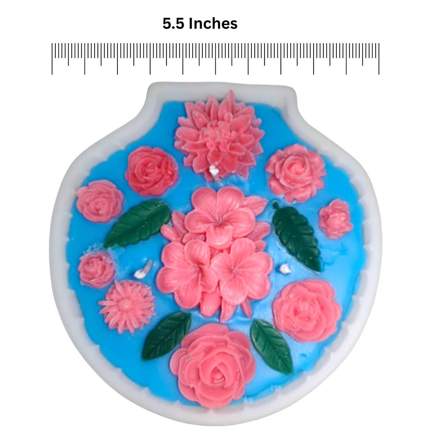Handcrafted Soy Wax Candle with Floral Design – Floral Aroma