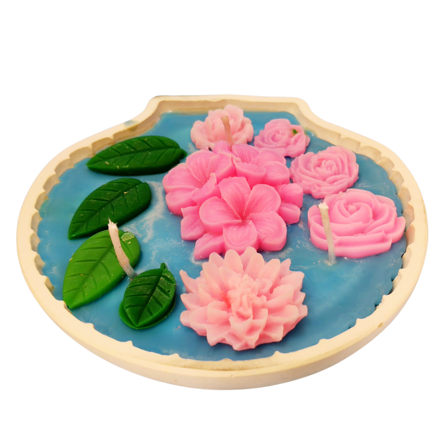 Handcrafted Soy Wax Candle with Floral Design – Floral Aroma